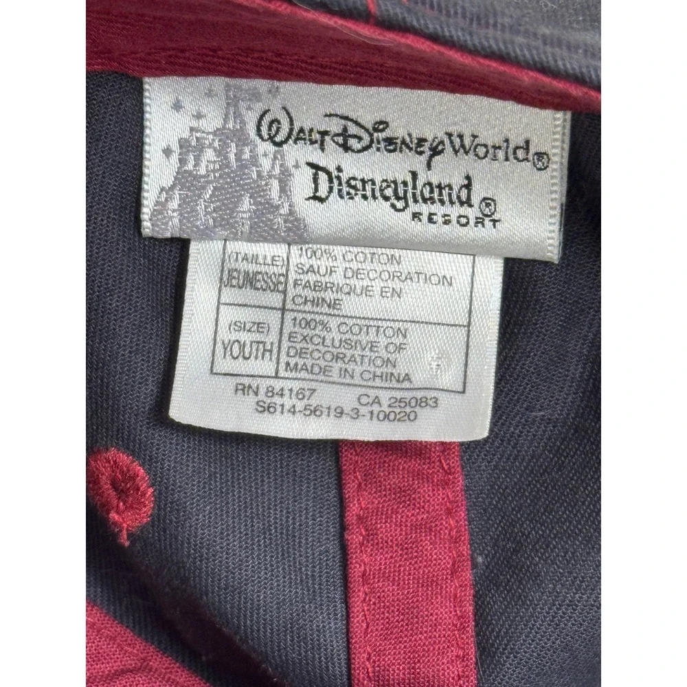 Disney‎ Mickey Mouse Youth Baseball Cap Hat Red Stitching Adjustable